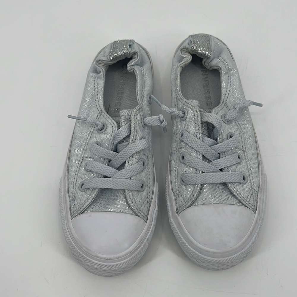Converse Silver Sneakers Casual Slip-On Canvas